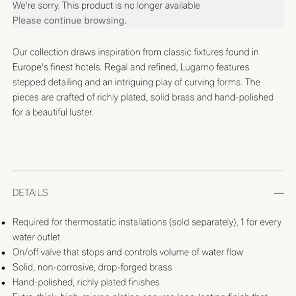 LUGARNO LEVER-HANDLE FLOW CONTROL VALVE & TRIM SET FOR THERMOSTATIC SYSTEMS - Picture 4 of 5